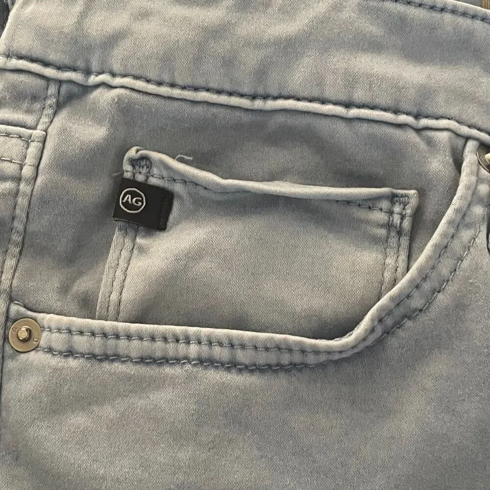 AG Adriano Goldschmied The Stilt Cigarette Pants 30R Cool Light Blue Straight - Picture 9 of 10